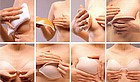 Self-adhesive bra, front closure, for open back clothes, A to E-cup